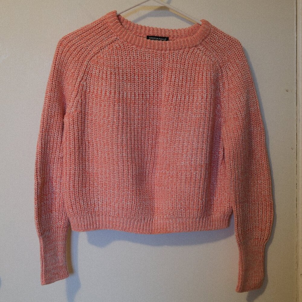 American Apparel - Cropped Fishermen Sweater (Pink)